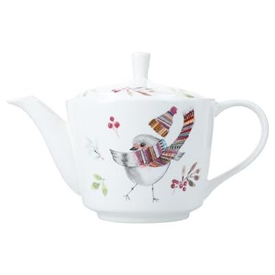 Mikasa Tipperlyhill Robin Theepot van hoogwaardig porselein, 650 ml, in geschenkdoos Mikasa Tipperlyhill Robin Theepot van hoogwaardig porselein, 650 ml, in geschenkdoos