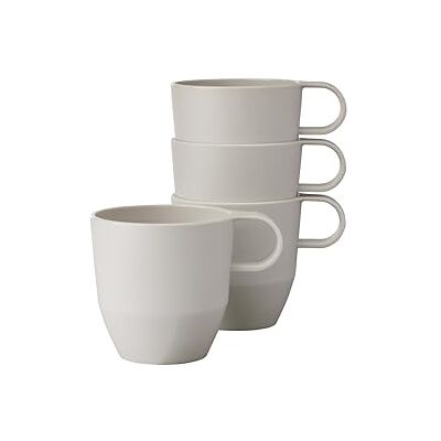 Mepal Silueta Mok, 4 stuks, thee- en koffiemok, vaatwasmachine- en magnetronbestendig servies, 300 ml, wit (Nordic white) Mepal Silueta Mok, 4 stuks, thee- en koffiemok, vaatwasmachine- en magnetronbestendig servies, 300 ml, wit (Nordic white)