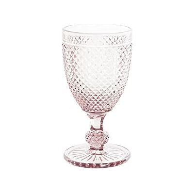 DKD Home Decor Roze Kristallen Glas 240ml - Glaswerk DKD Home Decor Roze Kristallen Glas 240ml - Glaswerk