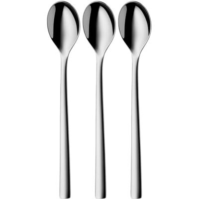 Silit Trend Latte Macchiato lepels, 3-delig, lange lepel 18,5 cm, yoghurtlepel, Cromargan gepolijst roestvrij staal, krasbestendig, roestvrij, vaatwasmachinebestendig Silit Trend Latte Macchiato lepels, 3-delig, lange lepel 18,5 cm, yoghurtlepel, Cromargan gepolijst roestvrij staal, krasbestendig, roestvrij, vaatwasmachinebestendig
