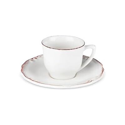 KARACA Elizabeth Turkse theekop set voor 1 persoon 2-delige theekop en schotel set keramische theekop set klein theekopje cadeau voor vrouwen ideaal voor het serveren van warme dranken (180 ml KARACA Elizabeth Turkse theekop set voor 1 persoon 2-delige theekop en schotel set keramische theekop set klein theekopje cadeau voor vrouwen ideaal voor het serveren van warme dranken (180 ml