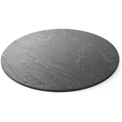 HENDI Plateu rond, dubbelzijdig, leisteen design, graniet design, voor serveren van gerechten, serveerschaal, serveerplaat, ø430x(H)7mm, melamine HENDI Plateu rond, dubbelzijdig, leisteen design, graniet design, voor serveren van gerechten, serveerschaal, serveerplaat, ø430x(H)7mm, melamine