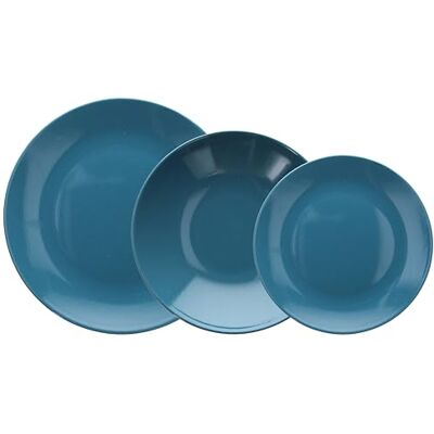 Tognana Natural Love tafelservies 18-delig voor 6 personen, aardewerk, petrol Tognana Natural Love tafelservies 18-delig voor 6 personen, aardewerk, petrol