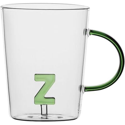 LA PORCELLANA BIANCA Mok letter Z van borosilicaatglas, inhoud 400 ml, collectie Allalettera LA PORCELLANA BIANCA Mok letter Z van borosilicaatglas, inhoud 400 ml, collectie Allalettera