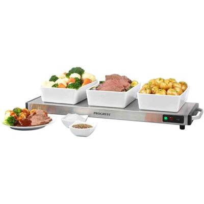 PROGRESS snoerloze warmhoudplaat, 1200 W, 60 x 20 cm PROGRESS snoerloze warmhoudplaat, 1200 W, 60 x 20 cm