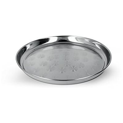 Metaltex dienblad, metaal, zilver, 32 cm Metaltex dienblad, metaal, zilver, 32 cm