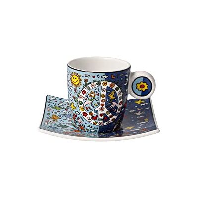 Goebel Espressobeker James Rizzi Give Peace a Chance Pop Art Goebel Espressobeker James Rizzi Give Peace a Chance Pop Art