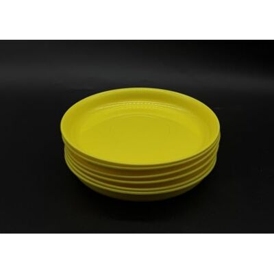 Kimmel Borden 14 cm 6 stuks in set geel herbruikbare dinerborden plastic servies feestservies kinderservies Kimmel Borden 14 cm 6 stuks in set geel herbruikbare dinerborden plastic servies feestservies kinderservies