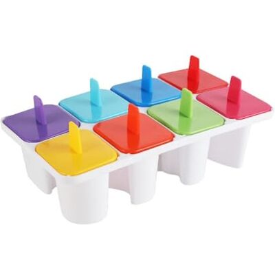 PARENCE . Set van 8 herbruikbare ijsvormen voedselveilig polypropyleen bevroren sorbets, ijslolly's, sappen PARENCE . Set van 8 herbruikbare ijsvormen voedselveilig polypropyleen bevroren sorbets, ijslolly's, sappen