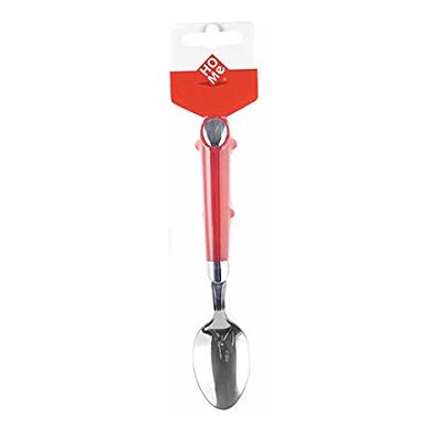 HOME 9556901 Set van 6 x Lepels met rood handvat en traan HOME 9556901 Set van 6 x Lepels met rood handvat en traan