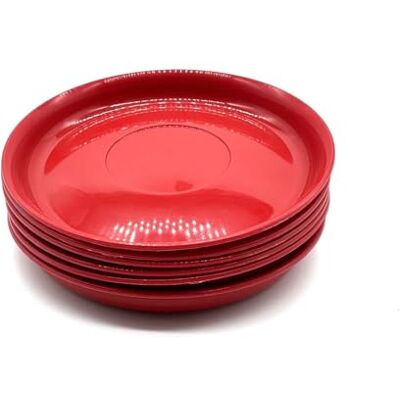 Kimmel Bord 14 cm 6 stuks in set Kleur Rood Herbruikbare Eetborden Plastic Servies Party Servies Kinderservies Kimmel Bord 14 cm 6 stuks in set Kleur Rood Herbruikbare Eetborden Plastic Servies Party Servies Kinderservies