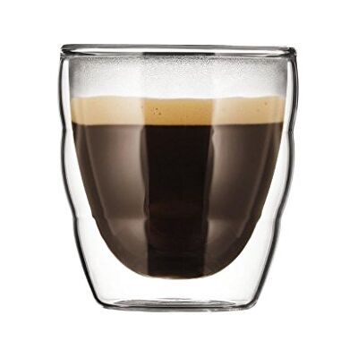 Bodum Pilatus 2-delige glazenset (dubbelwandig, geïsoleerd, vaatwasmachinebestendig, 0,08 liter), transparant Bodum Pilatus 2-delige glazenset (dubbelwandig, geïsoleerd, vaatwasmachinebestendig, 0,08 liter), transparant