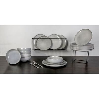 Cosy & Trendy Tafelservies van aardewerk Chiapas, grijs, 18-delig, 6 personen Cosy & Trendy Tafelservies van aardewerk Chiapas, grijs, 18-delig, 6 personen
