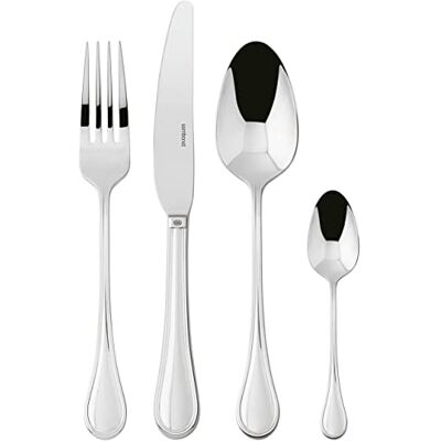 Sambonet Royal 52563-G2 tafelbestek van roestvrij staal 18/10, voor 12 personen, 48 delen: 12 vorken, 12 lepels, 12 messen, 12 theelepels, vaatwasmachinebestendig Sambonet Royal 52563-G2 tafelbestek van roestvrij staal 18/10, voor 12 personen, 48 delen: 12 vorken, 12 lepels, 12 messen, 12 theelepels, vaatwasmachinebestendig
