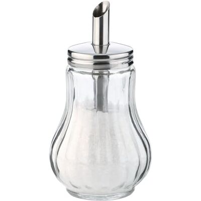 Tescoma Suikerstrooier glas en roestvrij staal 150 ml, suikerpot met deksel Voor witte of bruine suiker, voor thuis cafés of horeca, productlijn Classic Tescoma Suikerstrooier glas en roestvrij staal 150 ml, suikerpot met deksel Voor witte of bruine suiker, voor thuis cafés of horeca, productlijn Classic