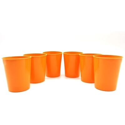 Kimmel Beker 250 ml set van 6 oranje Kimmel Beker 250 ml set van 6 oranje