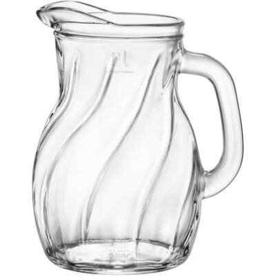Bormioli Rocco Bistrot Twist Krug, glas, transparant, 1 liter Bormioli Rocco Bistrot Twist Krug, glas, transparant, 1 liter