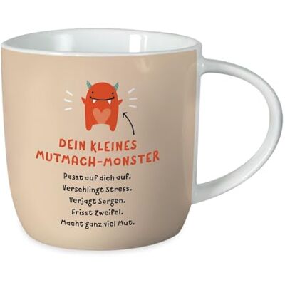 Grafik Werkstatt Grafik-Werkstatt Koffiemok met spreuk 300 ml porseleinen mok Mutmach-Monster Grafik Werkstatt Grafik-Werkstatt Koffiemok met spreuk 300 ml porseleinen mok Mutmach-Monster