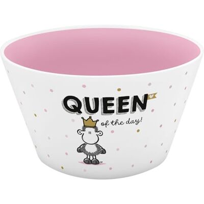 Sheepworld Schaal "Queen of the day" Porselein, 60 cl, mueslikom, snackschaal, met spreuk cadeau, verjaardag, tafeldecoratie 74720 Sheepworld Schaal "Queen of the day" Porselein, 60 cl, mueslikom, snackschaal, met spreuk cadeau, verjaardag, tafeldecoratie 74720