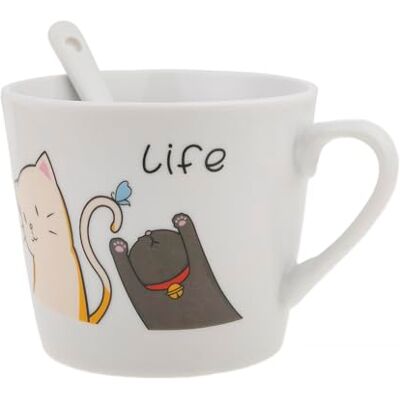 lachineuse Happy kattenmok – de 2 katten – collectie Life – inhoud: lachineuse Happy kattenmok – de 2 katten – collectie Life – inhoud: