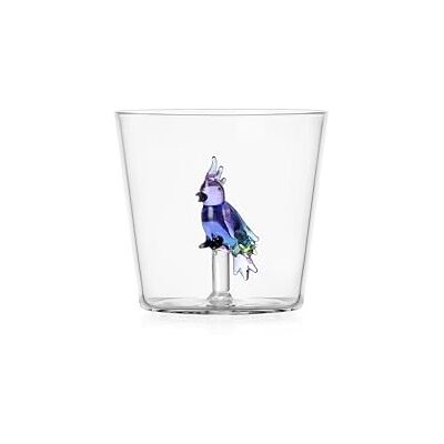 Ichendorf Milano Tumbler Blue Kakadu, collectie Talking Trees, 30 cl, borosilicaatglas, handgemaakt Ichendorf Milano Tumbler Blue Kakadu, collectie Talking Trees, 30 cl, borosilicaatglas, handgemaakt