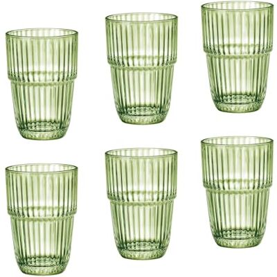 Bormioli Rocco Barshine Longdrink glazen, 38 cl, groen, 6 stuks Bormioli Rocco Barshine Longdrink glazen, 38 cl, groen, 6 stuks