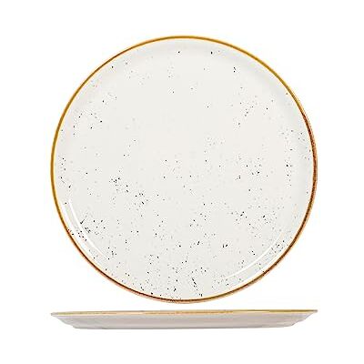 HOME Saturnia Stains pizzabord, versierd, porselein, beige, 31 cm HOME Saturnia Stains pizzabord, versierd, porselein, beige, 31 cm