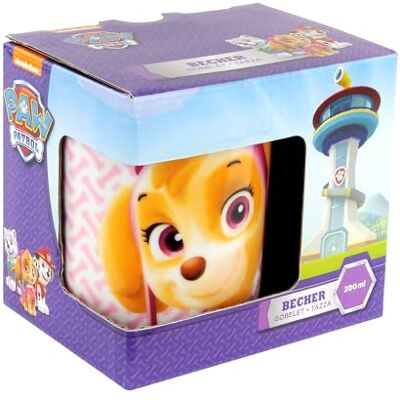 p:os 29466 drinkbeker trendy met Paw Patrol motief, mok voor jongens en meisjes met ca. 200 ml inhoud, van porselein, in geschenkdoos, magnetron- en vaatwasmachinebestendig p:os 29466 drinkbeker trendy met Paw Patrol motief, mok voor jongens en meisjes met ca. 200 ml inhoud, van porselein, in geschenkdoos, magnetron- en vaatwasmachinebestendig