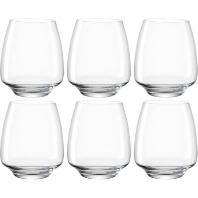 Leonardo HOME Cesti 061968 Drinkglazen, set van 6, vaatwasmachinebestendige waterglazen, schokbestendig, hoogwaardige en elegante drinkbekers van glas, geschikt voor dagelijks gebruik, sapglazen, 460 Leonardo HOME Cesti 061968 Drinkglazen, set van 6, vaatwasmachinebestendige waterglazen, schokbestendig, hoogwaardige en elegante drinkbekers van glas, geschikt voor dagelijks gebruik, sapglazen, 460