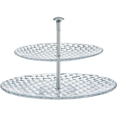 Nachtmann 2-delige etagère, kristalglas, grootte: 32 + 23 cm, Bossa Nova, 0078538-0 Nachtmann 2-delige etagère, kristalglas, grootte: 32 + 23 cm, Bossa Nova, 0078538-0