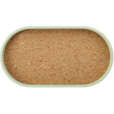 KitchenCraft Idilica Dienblad, ovaal, met onderzijde van kurkfineer, presenteerblad voor snacks, desserts, koekjes, thee en koffie, 38 x 20 cm KitchenCraft Idilica Dienblad, ovaal, met onderzijde van kurkfineer, presenteerblad voor snacks, desserts, koekjes, thee en koffie, 38 x 20 cm