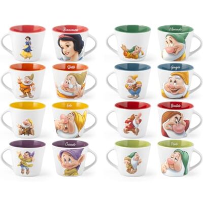 HOME Zeven dwergen, set van 12 theekopjes, zeven POP, 280 cc, verschillende figuren, New Bone China, vaatwasserbestendig, magnetronbestendig HOME Zeven dwergen, set van 12 theekopjes, zeven POP, 280 cc, verschillende figuren, New Bone China, vaatwasserbestendig, magnetronbestendig