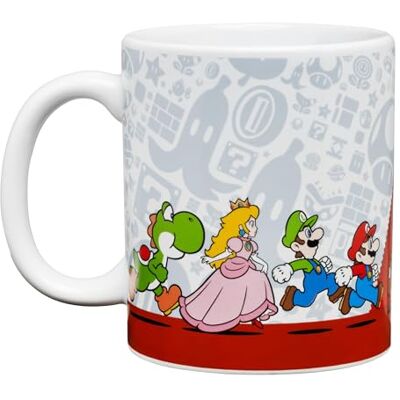 Paladone Super Mario Bros Officieel gelicentieerde Nintendo-koffiemok, nostalgische speler-symbool, cadeau voor verzamelaars van Luigi, Yoshi en Princess Peach, 300 ml Paladone Super Mario Bros Officieel gelicentieerde Nintendo-koffiemok, nostalgische speler-symbool, cadeau voor verzamelaars van Luigi, Yoshi en Princess Peach, 300 ml