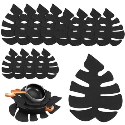 AiQInu 12 stuks pannenbeschermers, vilt, bladvorm, pannenbescherming, anti-krassen, pannenbeschermers voor pannen, potten en kommen, keukengerei AiQInu 12 stuks pannenbeschermers, vilt, bladvorm, pannenbescherming, anti-krassen, pannenbeschermers voor pannen, potten en kommen, keukengerei
