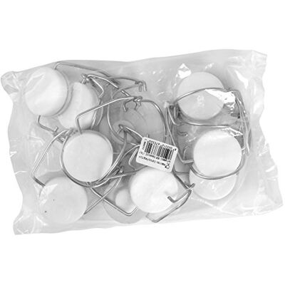 HOME 1203600 Dama Pack van 10 glazen stops, 5 l, wit, eenheid HOME 1203600 Dama Pack van 10 glazen stops, 5 l, wit, eenheid
