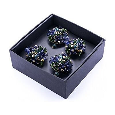 LegendArte LH-034 servetringen, roestvrij staal, meerkleurig, 19 x 19 x 7 cm, 4 stuks LegendArte LH-034 servetringen, roestvrij staal, meerkleurig, 19 x 19 x 7 cm, 4 stuks