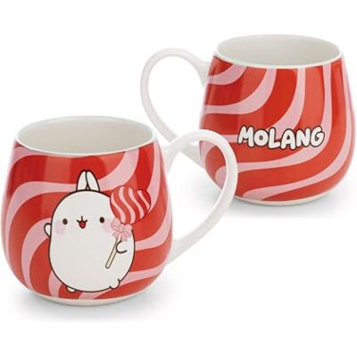 NICI 62795 Molang tas met lolly, 400 ml, 8 x 9 cm, met banderol, rood, hoogwaardige porseleinen mok, liefdevol vormgegeven, schattig accessoire voor keuken, kantoor en thuis, schattige cadeautip NICI 62795 Molang tas met lolly, 400 ml, 8 x 9 cm, met banderol, rood, hoogwaardige porseleinen mok, liefdevol vormgegeven, schattig accessoire voor keuken, kantoor en thuis, schattige cadeautip