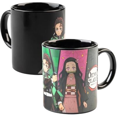 Grupo Erik Beker Demon Slayer Manga Koffiekopjes Guardians de Nacht, Thermocolor (kleurverandering), originele ontbijtkopjes om cadeau te geven, keramiek, 350 ml Grupo Erik Beker Demon Slayer Manga Koffiekopjes Guardians de Nacht, Thermocolor (kleurverandering), originele ontbijtkopjes om cadeau te geven, keramiek, 350 ml