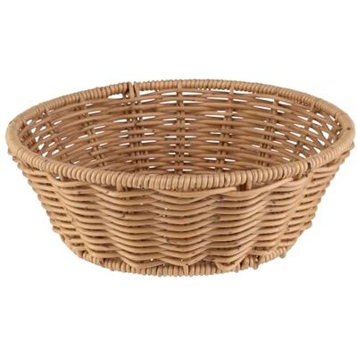 APS 40340 mand rond "COVE", beige gevlochten mand, manden van polypropyleen, container van vlechtwerk, broodmand, voedselmand, diameter Ø 20 cm, hoogte 7 cm, beige APS 40340 mand rond "COVE", beige gevlochten mand, manden van polypropyleen, container van vlechtwerk, broodmand, voedselmand, diameter Ø 20 cm, hoogte 7 cm, beige