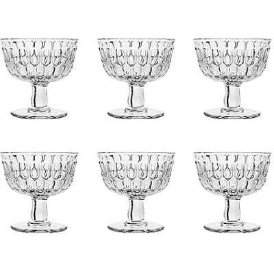 H&H Set van 6 ijsbekers Blow van transparant glas, 28 cl H&H Set van 6 ijsbekers Blow van transparant glas, 28 cl