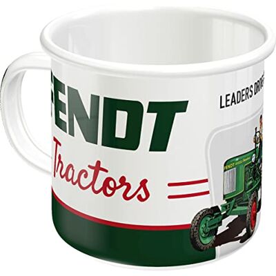 ART Retro Emaille mok, Fendt – Tractors – Geschenkidee voor tractorfans, Kampeer beker, Vintage design, 360 ml ART Retro Emaille mok, Fendt – Tractors – Geschenkidee voor tractorfans, Kampeer beker, Vintage design, 360 ml