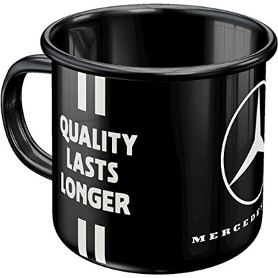 ART Retro emaille mok, 360 ml, Daimler Truck – Drivers Only – Cadeau idee voor Unimog en vrachtwagen fans, Official License Product (OLP), kampeer beker, vintage design ART Retro emaille mok, 360 ml, Daimler Truck – Drivers Only – Cadeau idee voor Unimog en vrachtwagen fans, Official License Product (OLP), kampeer beker, vintage design