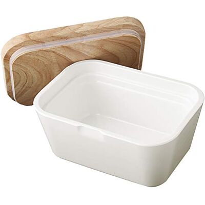 BRUNNER Melamine botervloot boter schaal houder hout plank deksel hoekig BRUNNER Melamine botervloot boter schaal houder hout plank deksel hoekig