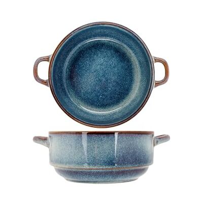 Cosy & Trendy Set van 4 kommen van aardewerk, Jade, Indigo, 0,8 l Cosy & Trendy Set van 4 kommen van aardewerk, Jade, Indigo, 0,8 l