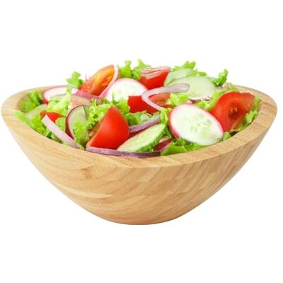 Relaxdays bamboe slakom ovaal serveerschaal voor salades, snacks en fruit, 12 x 29 x 27,5 cm, natuur Relaxdays bamboe slakom ovaal serveerschaal voor salades, snacks en fruit, 12 x 29 x 27,5 cm, natuur