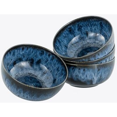 Creatable , 21910, serie Allround Magic Blue, 4-delige serviesset voor 4 personen, Boeddha Bowl van aardewerk, vaatwasser- en magnetronbestendig, Made in Europe Creatable , 21910, serie Allround Magic Blue, 4-delige serviesset voor 4 personen, Boeddha Bowl van aardewerk, vaatwasser- en magnetronbestendig, Made in Europe