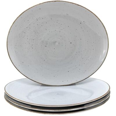 Creatable , 24754, serie Vintage Nature, 4-delige serviesset voor 4 personen, steakborden van porselein, vaatwasser- en magnetronbestendig, Made in Europe Creatable , 24754, serie Vintage Nature, 4-delige serviesset voor 4 personen, steakborden van porselein, vaatwasser- en magnetronbestendig, Made in Europe