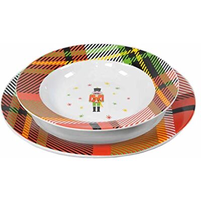 HOME Tafelservies vleugels, 18 stuks, koninklijk, porselein HOME Tafelservies vleugels, 18 stuks, koninklijk, porselein