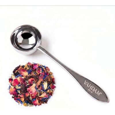 VAHDAM Perfect Serve Theelepel Theelepels roestvrij staal Perfecte maatlepel voor het brouwen van 1 kopje losse thee roerlepel VAHDAM Perfect Serve Theelepel Theelepels roestvrij staal Perfecte maatlepel voor het brouwen van 1 kopje losse thee roerlepel