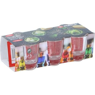 alpina Shotglazen, set van 6, 45 ml verteringsglas, vaatwasmachinebestendig, perfect voor shots en drankspelletjes, transparant alpina Shotglazen, set van 6, 45 ml verteringsglas, vaatwasmachinebestendig, perfect voor shots en drankspelletjes, transparant